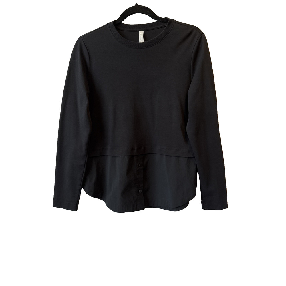 Athleta Women’s XSP Gallery Top 2.0 Pullover Tunic Black Athleisure Classic Goth